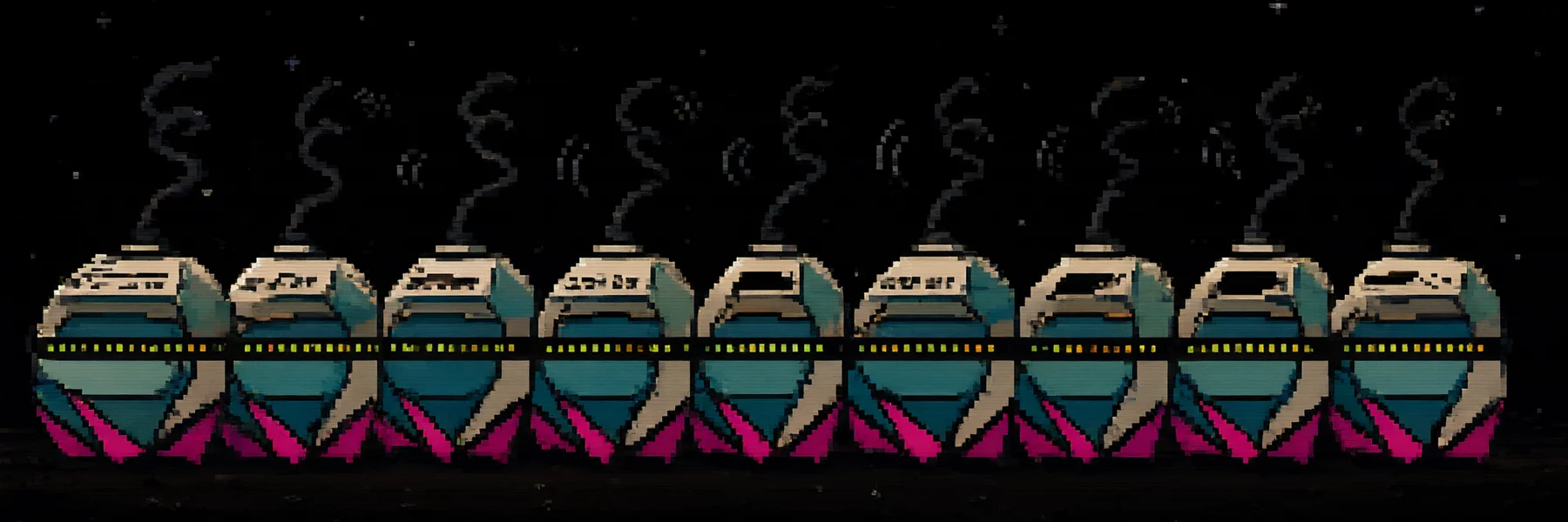 The 56k Choir: a row of modems blinking in unison